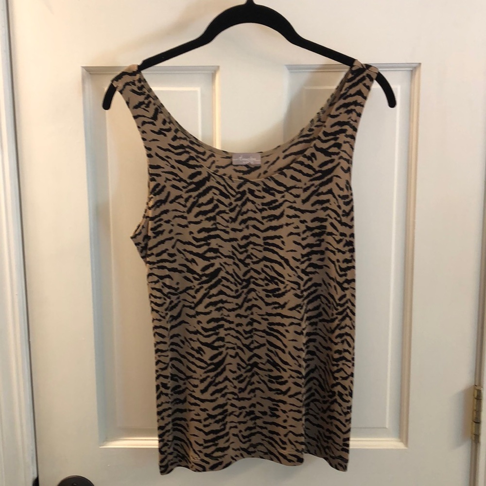 Chico’s Travelers Animal Print Top Size 1